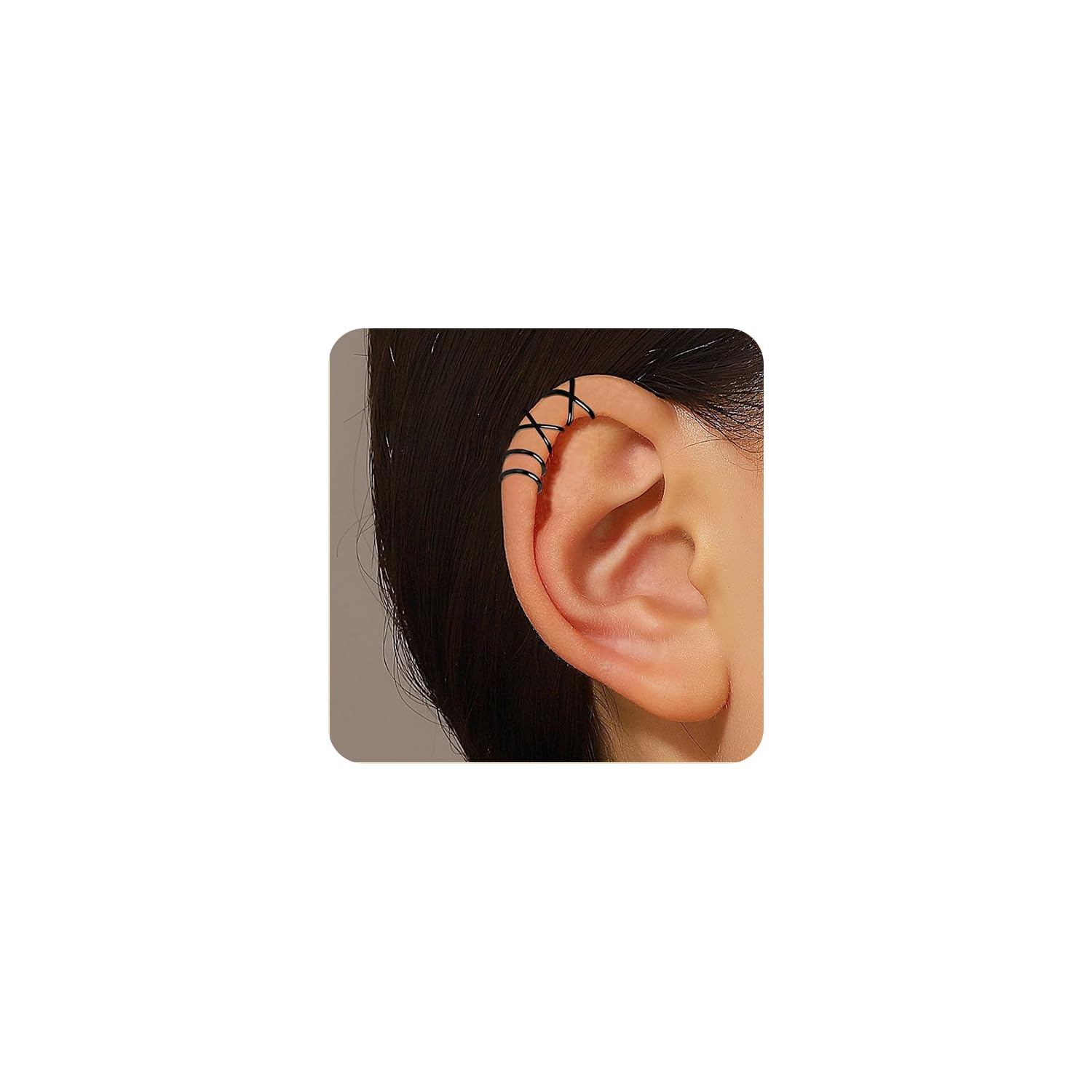 YRlilicc Dainty Ear Cuffs Earrings Non Pierced Sparkling Rhinestones Cartilage Climber Ear Wrap Clip on Earrings Minimalist Cuff Fake Earrings Trendy