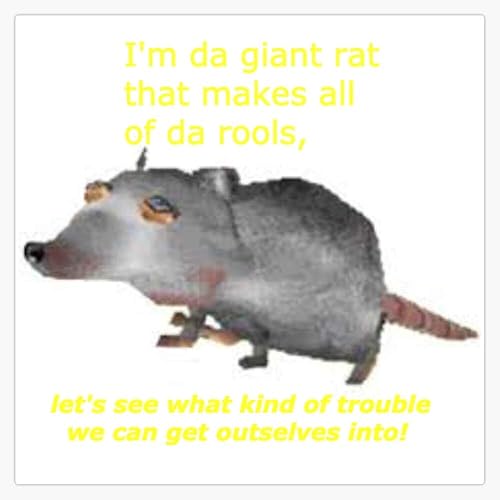Rat Movie - Calcomanía de vinilo de Jerma de rata gigante, calcomanía de vinilo de alta calidad impermeable de 5 pulgadas