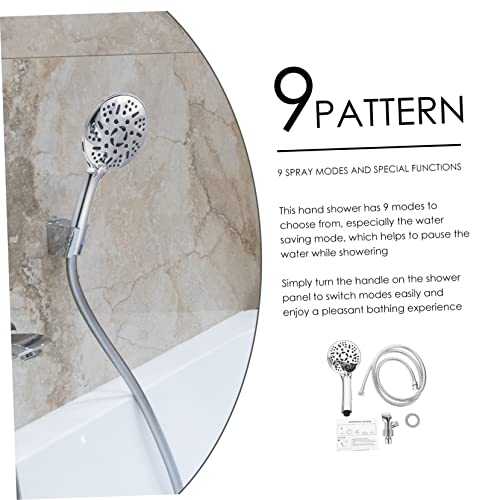 Set de ducha de mano LWX con cabezal de masaje para pared 6