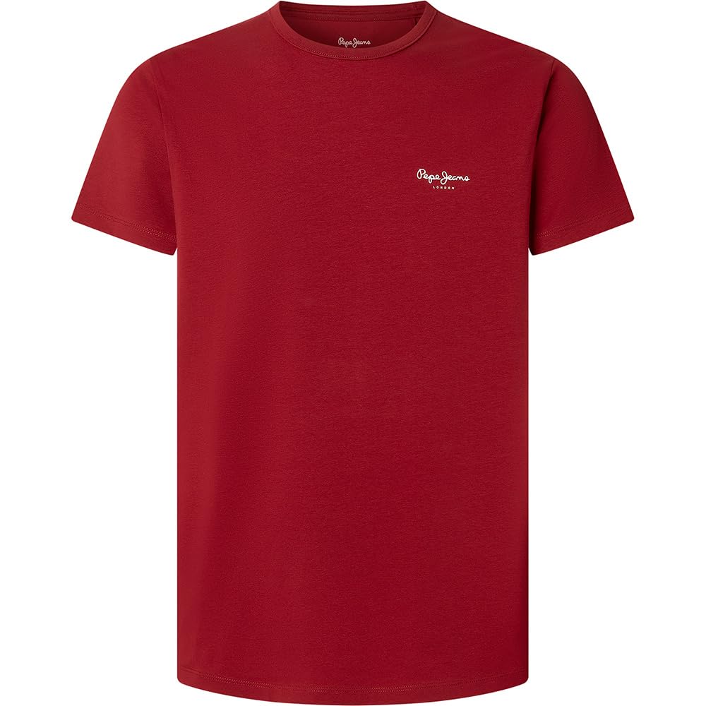 Pepe Jeans Men's Original Basic 3N T-Shirt, Red (Currant RED), XL