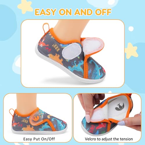 Image of FEETCITY Toddler Walking Shoes Slip On Toddler Shoes Boys Girls Kids Sports Sneakers Casual School Shoes Barefoot Shoes