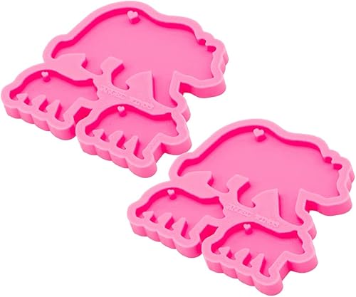 Miniatura 4 de Molde de resina súper brillante de la familia del oso DIY llavero arte moldes de silicona para manualidades con epoxi