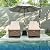 SIHAIAN Patio Lounge Chair Cover Waterproof Outdoor Chaise Lounge Covers UV Resistant Special Fixed Design 78Lx32Wx35H Beige 1Pack Patio Furniture Covers