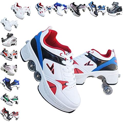 Roller Skates for Women,Roller Skates for Boys,Outdoor Skates for Women,Quad Roller Shoes,Adult Roller Skates,in Outdoor Recreation, Adjustable Roller Skates,Childrens Roller Skates,B-8US Cover