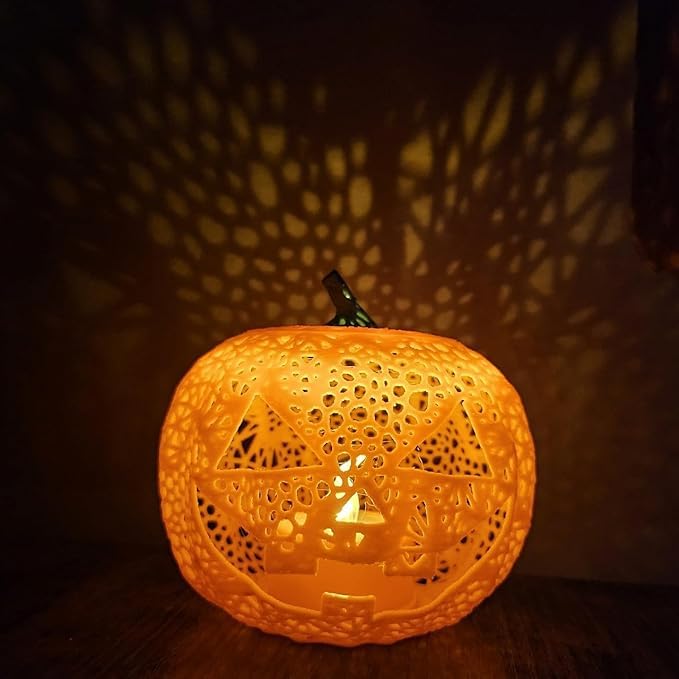 3D CUBES Halloween Classic Carved Pumpkin Lantern Toy – Light-Up