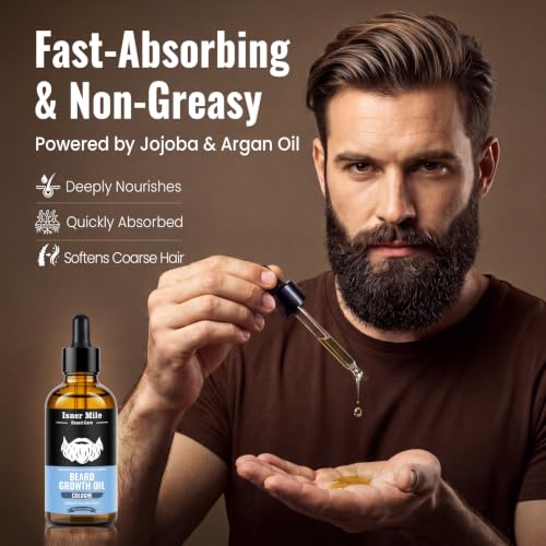 Image of ISNER MILE Beard Oil for Men Hydrating & Moisturizing, Cologne, 3.5 fl Oz