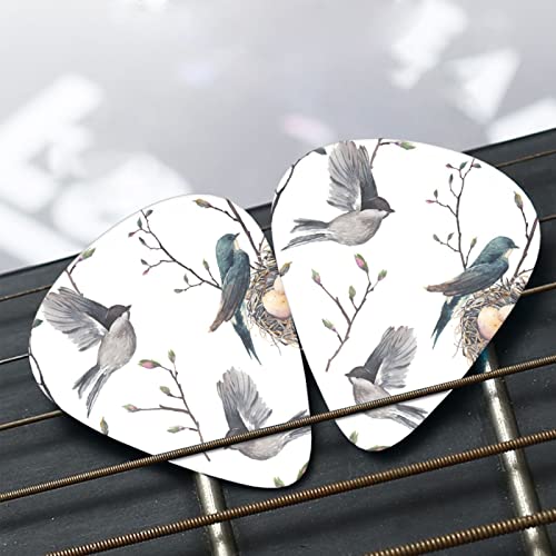 Lot de 12 médiators aquarelle sans couture avec nid pour guitare acoustique, électrique, basse - Les Beatles, Paul McCartney, John Lennon, RIngo Starr, George Harrison Lot de 12 médiators aquarelle sans couture avec nid pour guitare acoustique, électrique, basse – Image 8