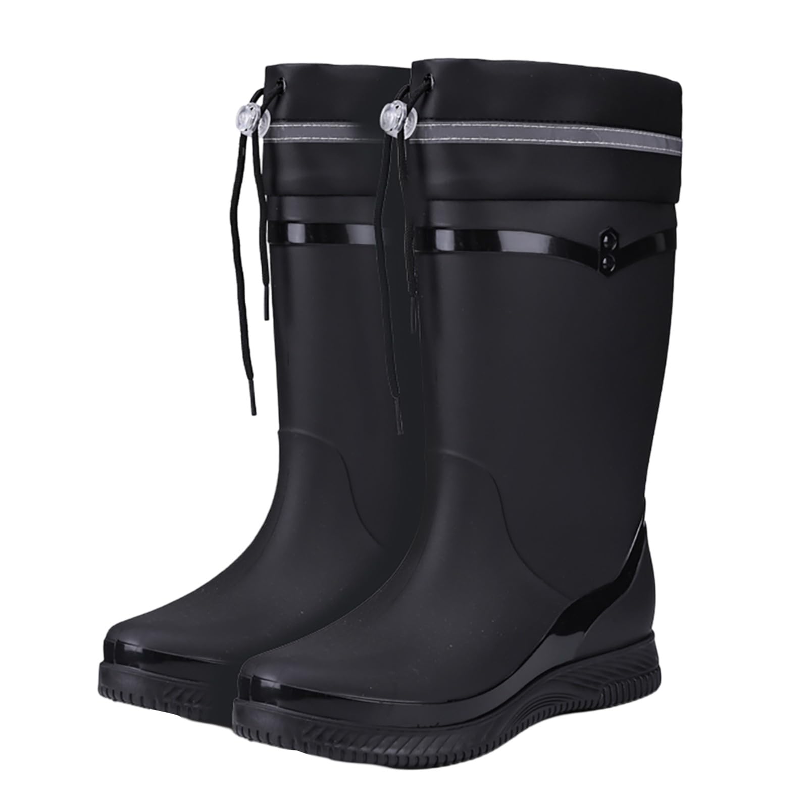 Botas de Agua Mujer para Invierno:Botas Caucho Impermeables Caña Ancha Antideslizantes Trabajo Invierno Cómodas Jardineria