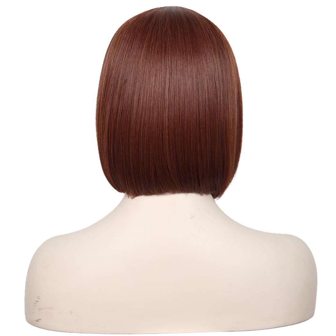 WildCos Short 12 Inches Straight Synthetic Cosplay Wig for Women (Ash auburn)