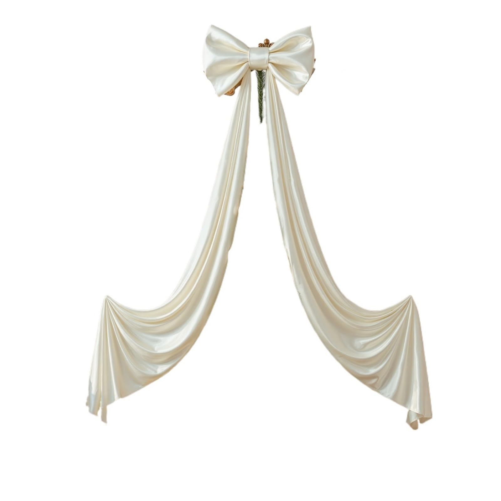 Große Schleifen Schleife, 61 x 106,7 cm, großes Band for Fotohintergrund, Dekoration, Geburtstag, Hochzeit, Party, Outdoor-Dekoration(Ivory,60x40inch)