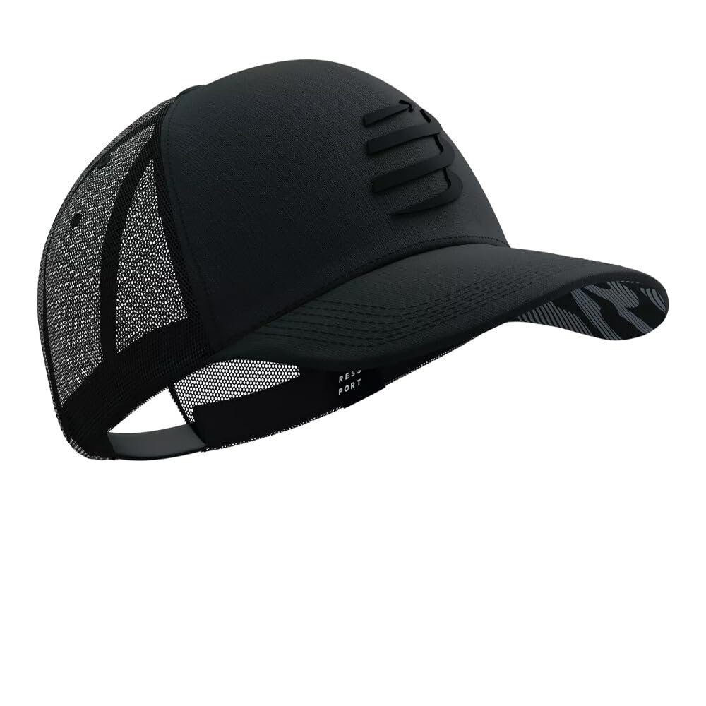 Compressport Black Trucker Cap - Ss26