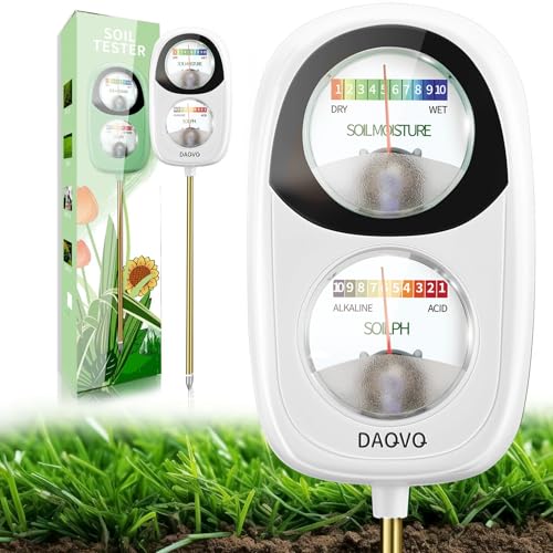 2-in-1 Soil Moisture Meter, Soil PH Meter, Large Dual-Screen Soil...