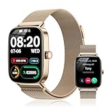 Reloj inteligente para mujer (2 bandas), pantalla HD de 1.85 pulgadas con función de llamada, impermeable IP68, más de 100 modos deportivos, monitor de oxígeno en sangre/frecuencia cardíaca/monitor de