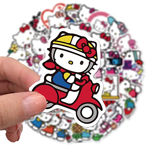 Lcczry 50Pcs Hello Kittty Stickers Pack Kitty White Theme Waterproof Sticker Decals For Laptop Water Bottle Skateboard Luggage Car Bumper Hello Kittty Stickers thumb #4