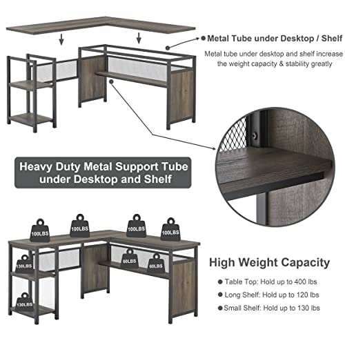 L shaped executive office desk
