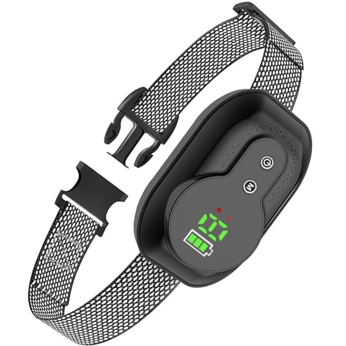 DJXIK Bark Stop Collar for Dogs, Rechargeable Vibrating Dog Collar, Waterproof IP67, 5 Adjustable Sensitivity, for Dogs 8-150 Lbs