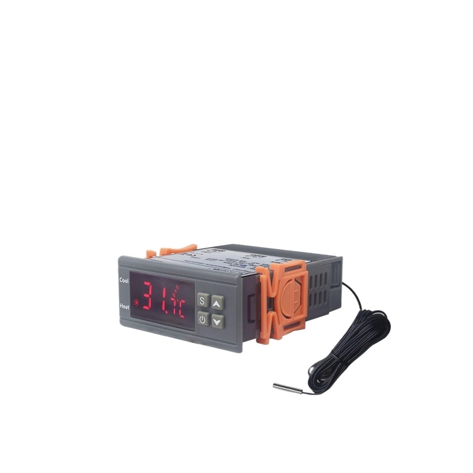 Termostato digital de 30 A C/F, regulador de temperatura, termostato de incubadora de 110 V y 220 V, pantalla LED, sensor NTC y retardo.
