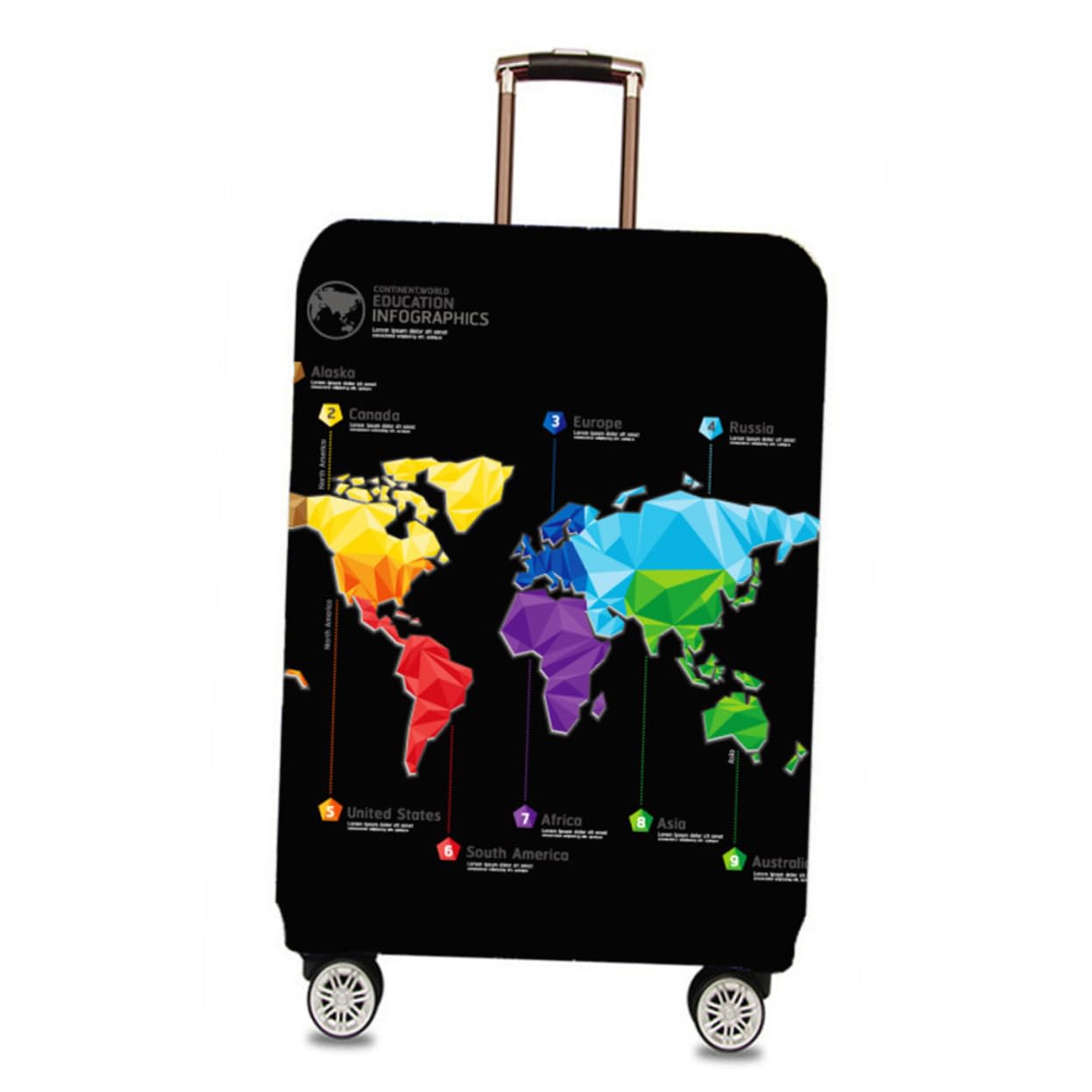 FOMIYES Funda Mundo del Maleta Mapa Protectora de Viaje