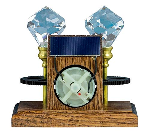 Solar Powered Silent Symphony Dual Spinning Crystals | Light Up a Room with Dazzling Rich Colors | Enjoy The Effects of The Austrian Crystal Prism | Relax While Watching Rainbows Move Around The Room