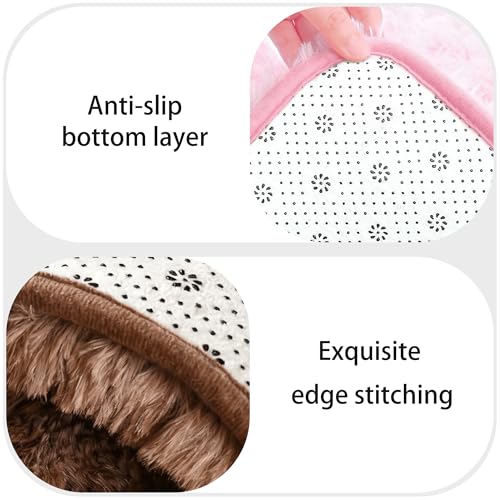 Tapis moelleux antidérapant rose clair qui ne perd pas ses poils - 6