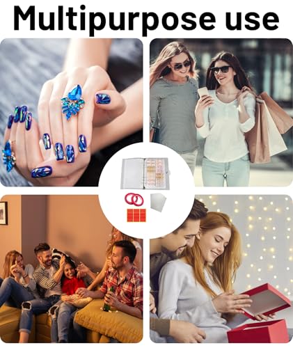 Image of 6-Page Nail Art Book, Press On Nails Organizer for Travel and Salon Use, Nail Display Stand for Press On Nails Collection, Nail Art Table Accessory