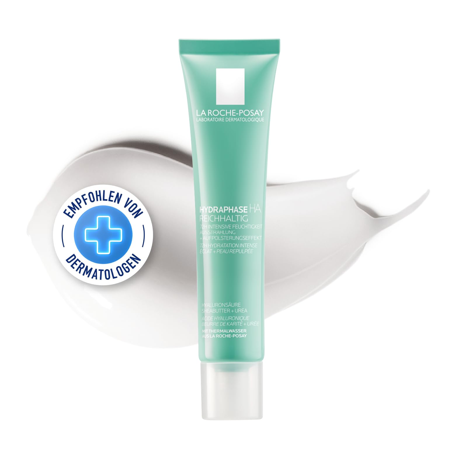 La Roche Posay Hydraphase HA Reichhaltig, Pflegende Gesichtscreme für 72h intensive Feuchtigkeit und mehr Strahlkraft, Aufpolsternd, Mit natürlichem Hyaluron und Sheabutter, 50 ml