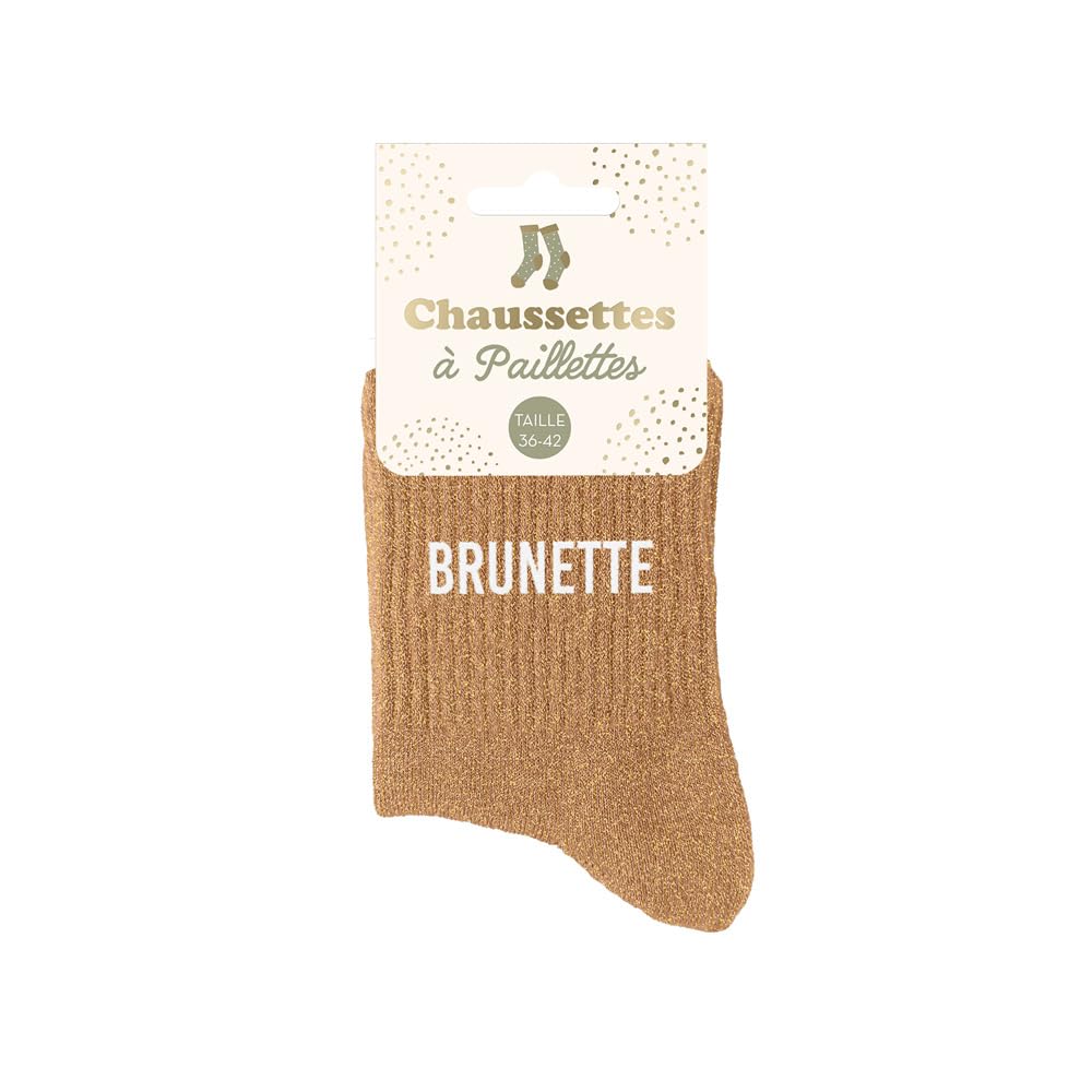 STC Sequin Socks, Brunette, Multi-Colour, One Size, multicoloured, One Size