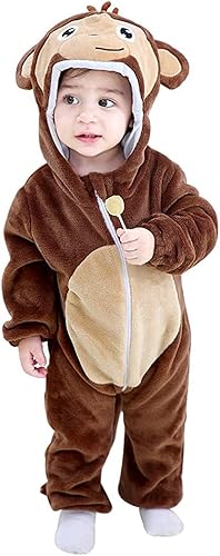 Disfraz de Halloween para bebés y niñas pequeños con dibujos animados de animales, disfraz de franela