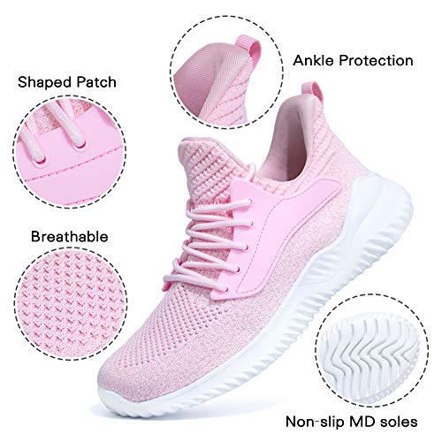 Image of Akk Womens Walking Shoes - Slip On Tennis Running Shoes Memory Foam Lightweight Work Sneakers for Indoor Outdoor Gym