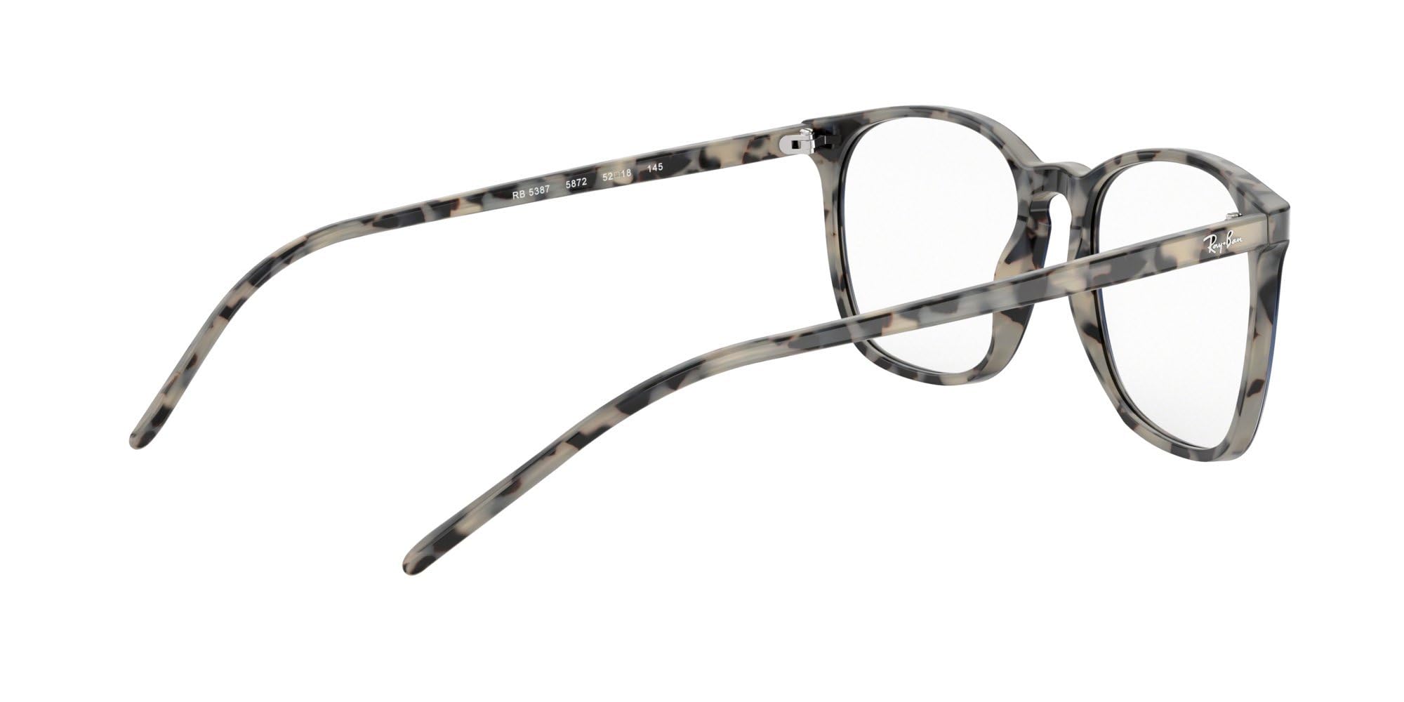 Ray-Ban RX5387 kwadratowe oprawki do okularów korekcyjnych, Niebieski Gradient Hawana Beżowy/Demo Soczewka, 54 mm