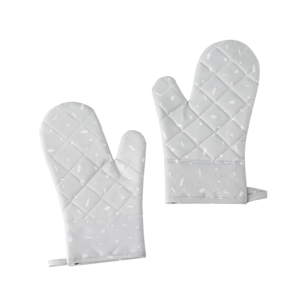 Amosfun 2 Stück Paar Ofenhandschuhe Hitzebeständige Graue Mikrowellenhandschuhe Isolierter Stoff Zum Kochen Backen
