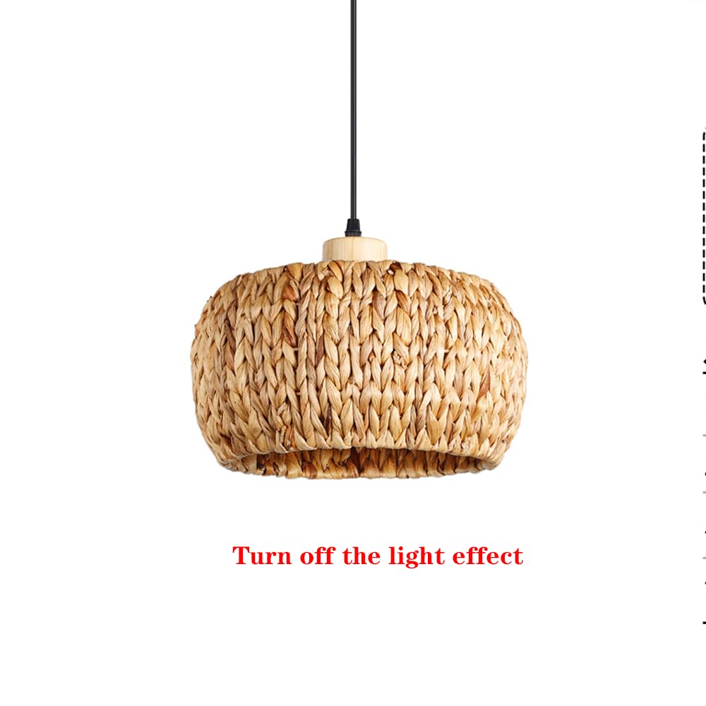 Lampy Wiszące Z Bambusowego Kosza Ręcznie Tkana Lampa Wisząca W Stylu Rustykalnym Sufitowa Oprawa Oświetleniowa W Stylu Boho W Naturalnym Beżu Żyrandol Z Wikliny W Stylu Nadmorskim Do Baru