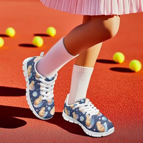 Yzaoxia Athletic Running Shoes for Girls Walking Sneakers Lace Up Shoes for Kids Size 11-Size 54