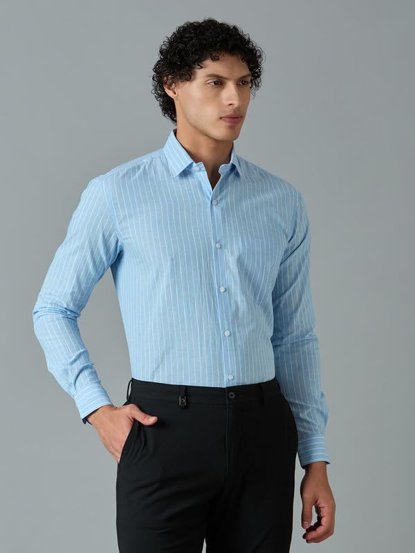 Image of Men's Striped Cotton Formal Shirt