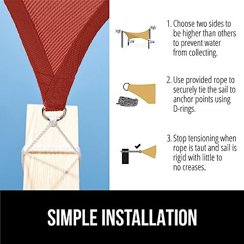 Gorilla Grip 840316702218 Heavy Duty Sun Shade, Uv Protection Fade Tear And Rust Resistant Rectangle Sunshade Canopy, Curved Edges Blocks Sunlight, Breathable Sail thumb #5