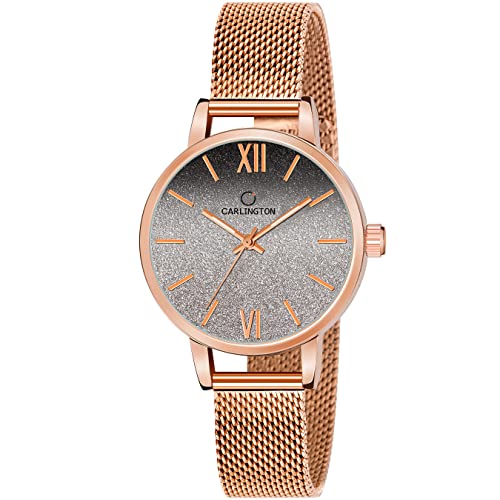 Image of Carlington Analog Watches for Women with mesh Strap - CT 2018