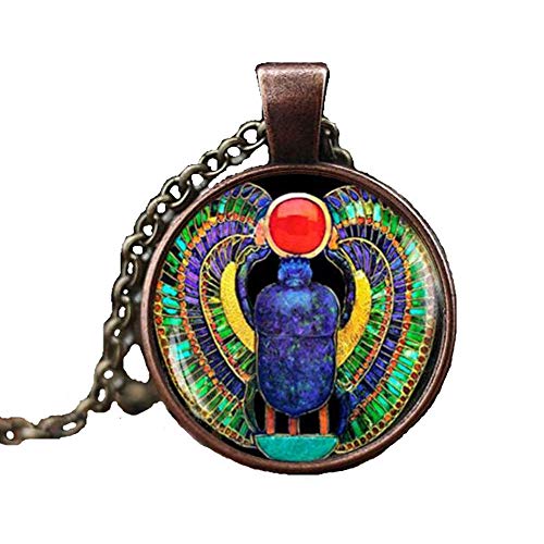 Egyptian Scarab Necklace, Scarab Jewelry, Ancient Egypt Jewelry, Egyptian Jewelry, Scarab Pendant, Egyptian Scarab, Men's Scarab Necklace