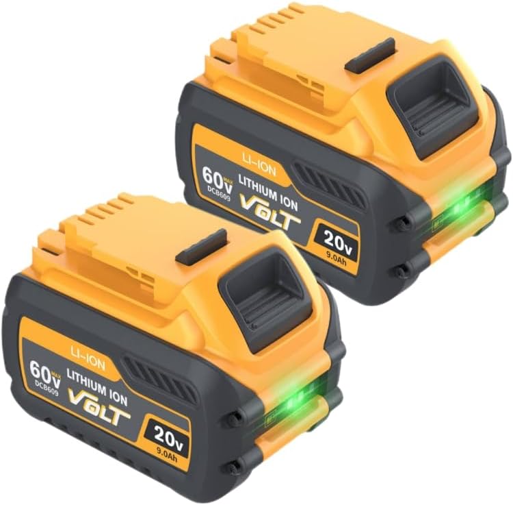 8000mAh Ersatzakku Für DeWalt 18V - Kompatibel Mit DCB184, DCB180, DCB181 Mit LED-Anzeige (2er Pack)