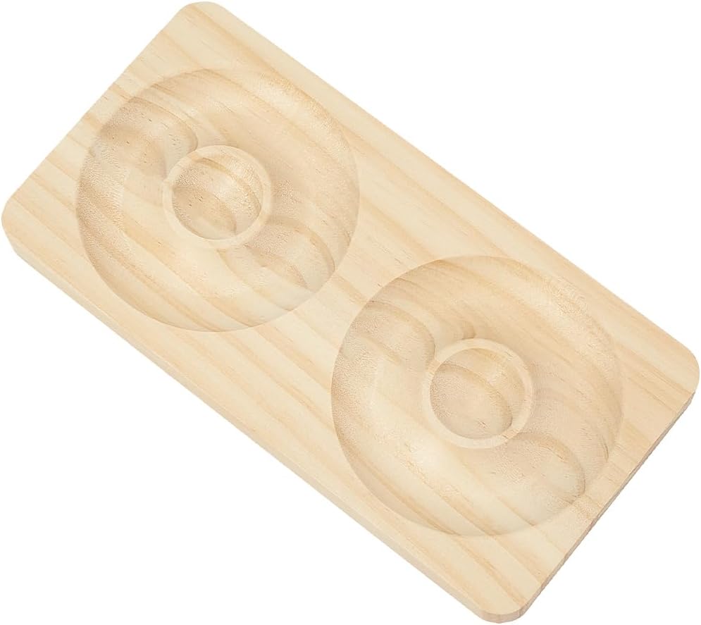 Beebeecraft 2Pcs Bracelet Display Tray White Beech Wood Rectangle Beaded Bracelet Display Tray Holder Plate for Selling Showcase