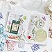 Obujopal 46 Pcs Flower Themed Post Stamp Stickers for Scrapbook Junk Journal Planner Diary Envelope Letter Card Making Collage Gift Wrapping Phone Case Craft Decoration, 23 Patterns