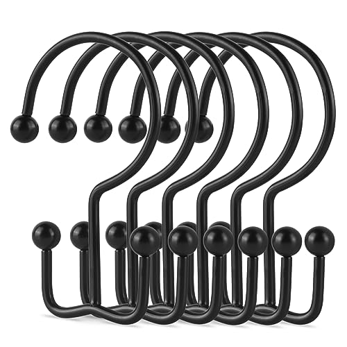 Shower Curtain Hooks Rings,Double Sided Shower Hooks Rust Proof for Bathroom Shower Rods Curtain, Durable Stainless Steel Bathroom Shower Curtain Hangers,Set of 12 Shower Curtain Hooks Rings,Double Sided Shower Hooks Rust Proof for Bathroom Shower Rods Curtain, Durable Stainless Steel Bathroom Shower Curtain Hangers,Set of 12