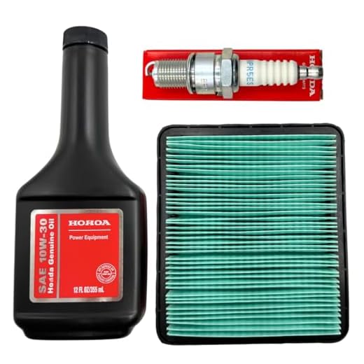 KINDZA Genuine Tune up kit for Honda GCV135 GC160 GCV160 GCV190 GC135 Lawn Mower HRR216 HRC216 HRT216 HRX217 F220 WN20 w/Motor Oil Genuine 17211-ZL8-023 Air Filter Spark Plug 98079-55846