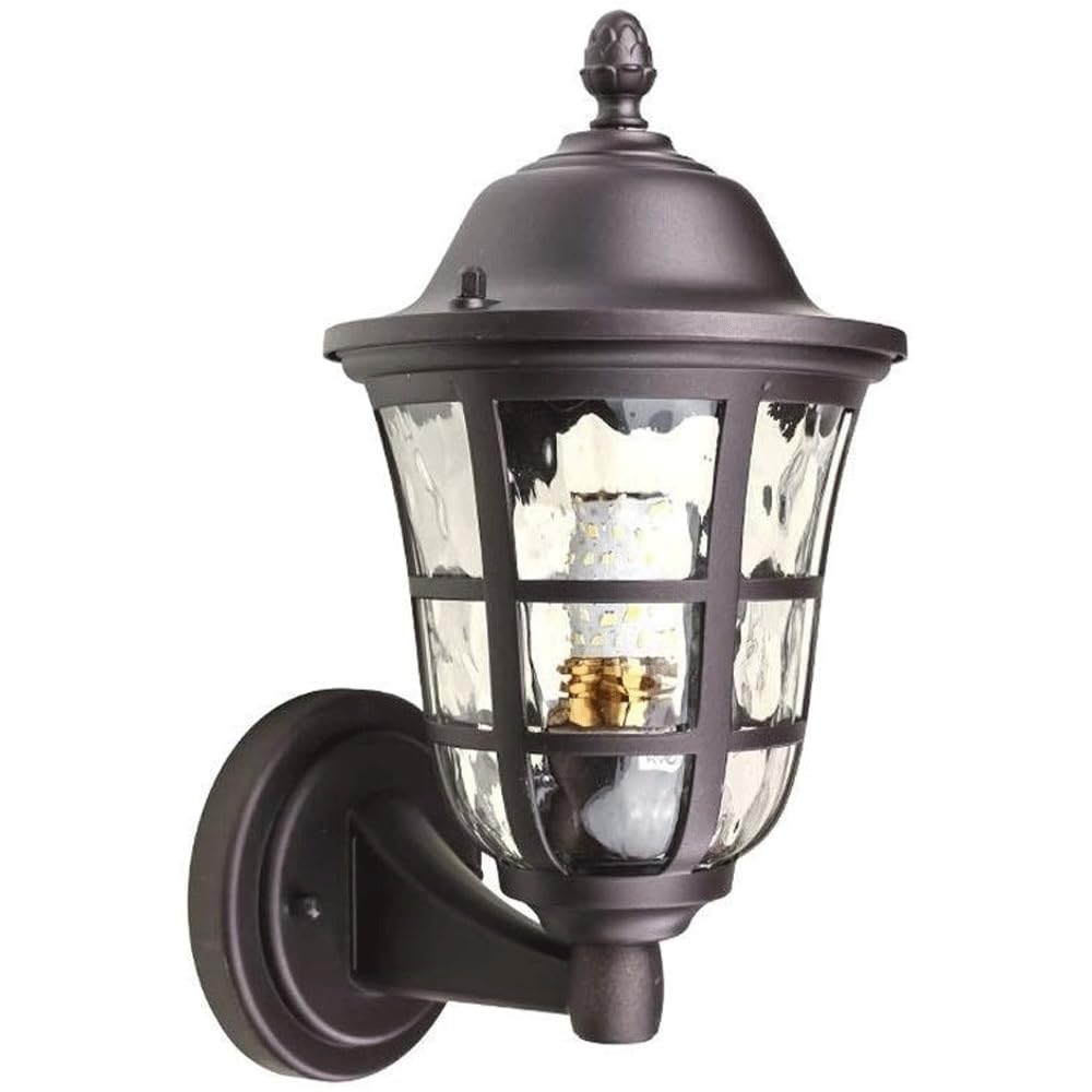 Lampe à café européenne avec abat-jour en verre pour mur extérieur