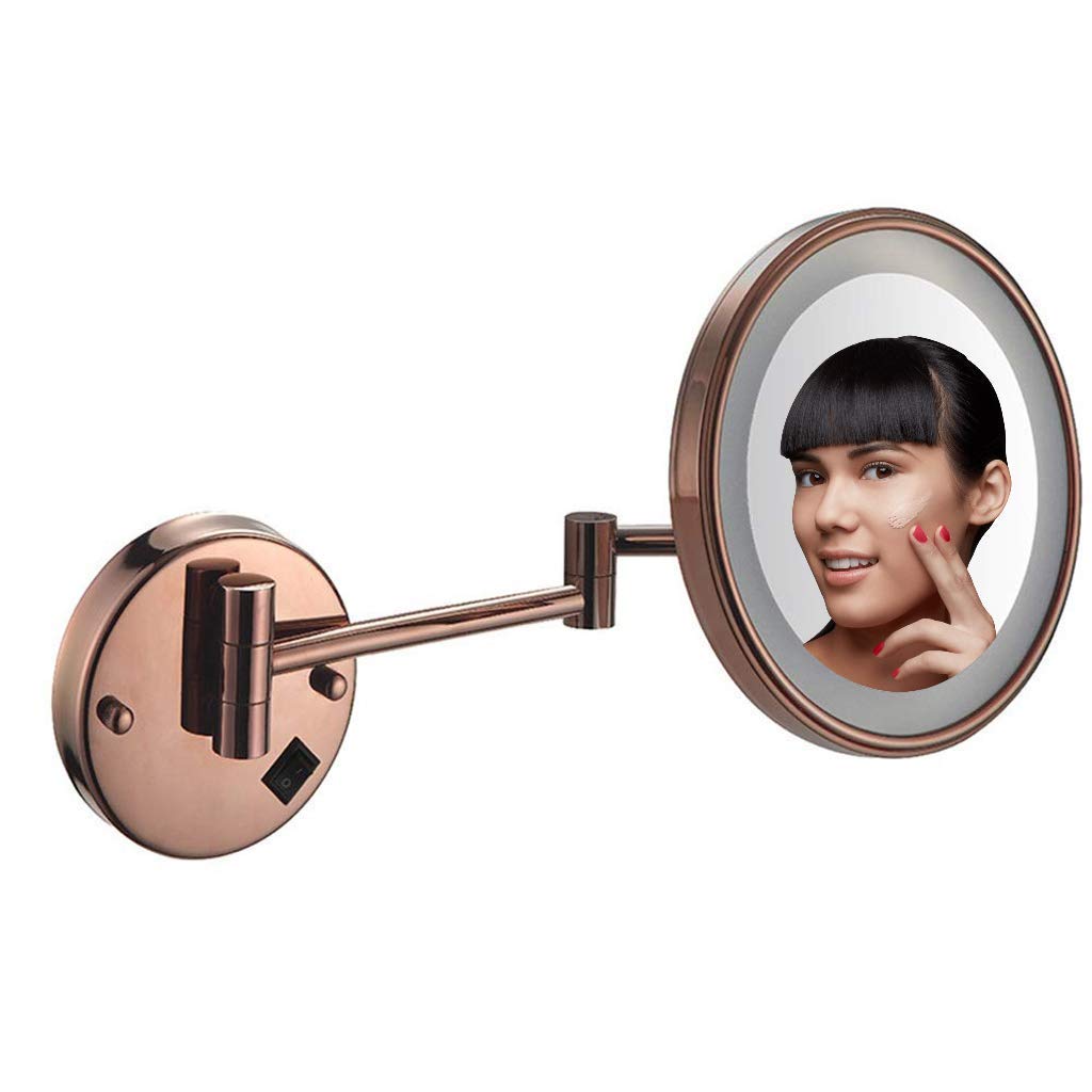 Miroir de maquillage mural 8 pouces en finition BlackBronze avec verre haute définition