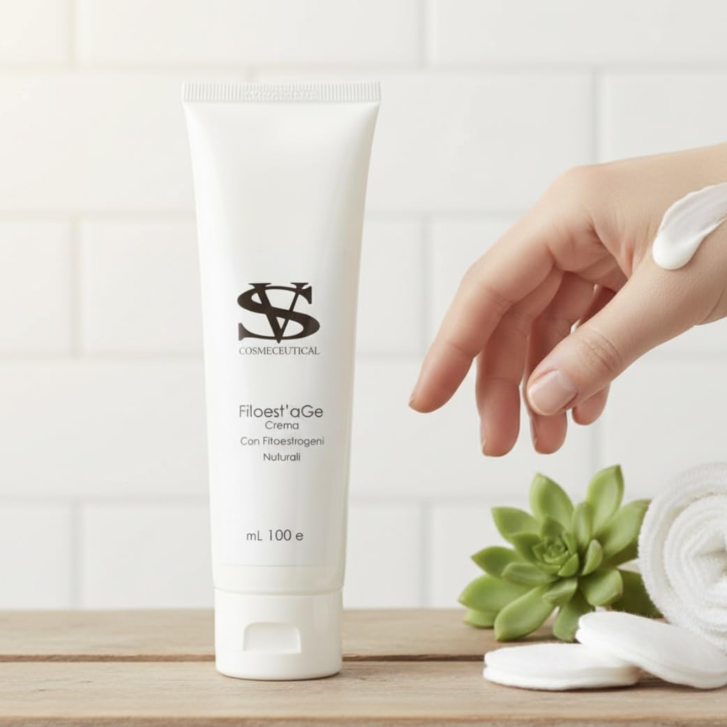 Seev Cosmeceutical Phytoöstrogen Gesichtscreme 100 ml – Anti-Aging Pflege für reife Haut ab 40+, mit Kollagen, Elastin & Vitaminen, straffende Tages- & Nachtcreme, Made in Italy