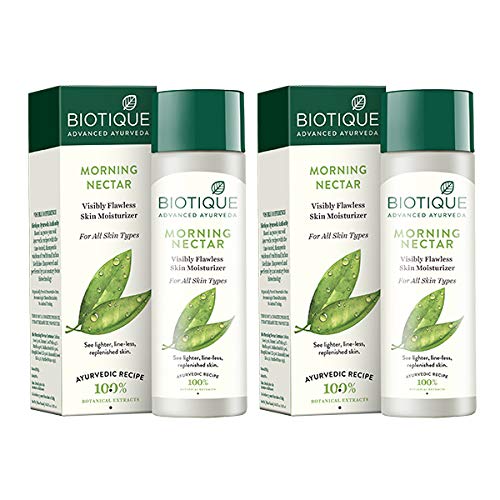 BiotiqueBio Morning Nectar Lotion for All Skin Types, 120ml (Pack of 2)