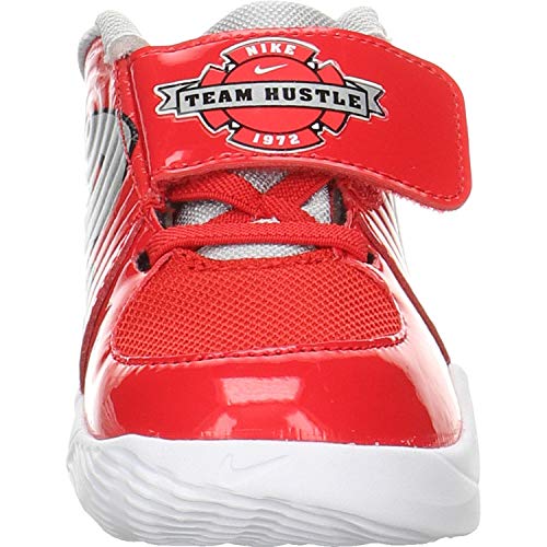 Nike Kids Toddler Team Hustle D 9 Auto Hook-and-Loop Casual Athletic Shoes (6, University Red/Metallic Silver/Wolf)2