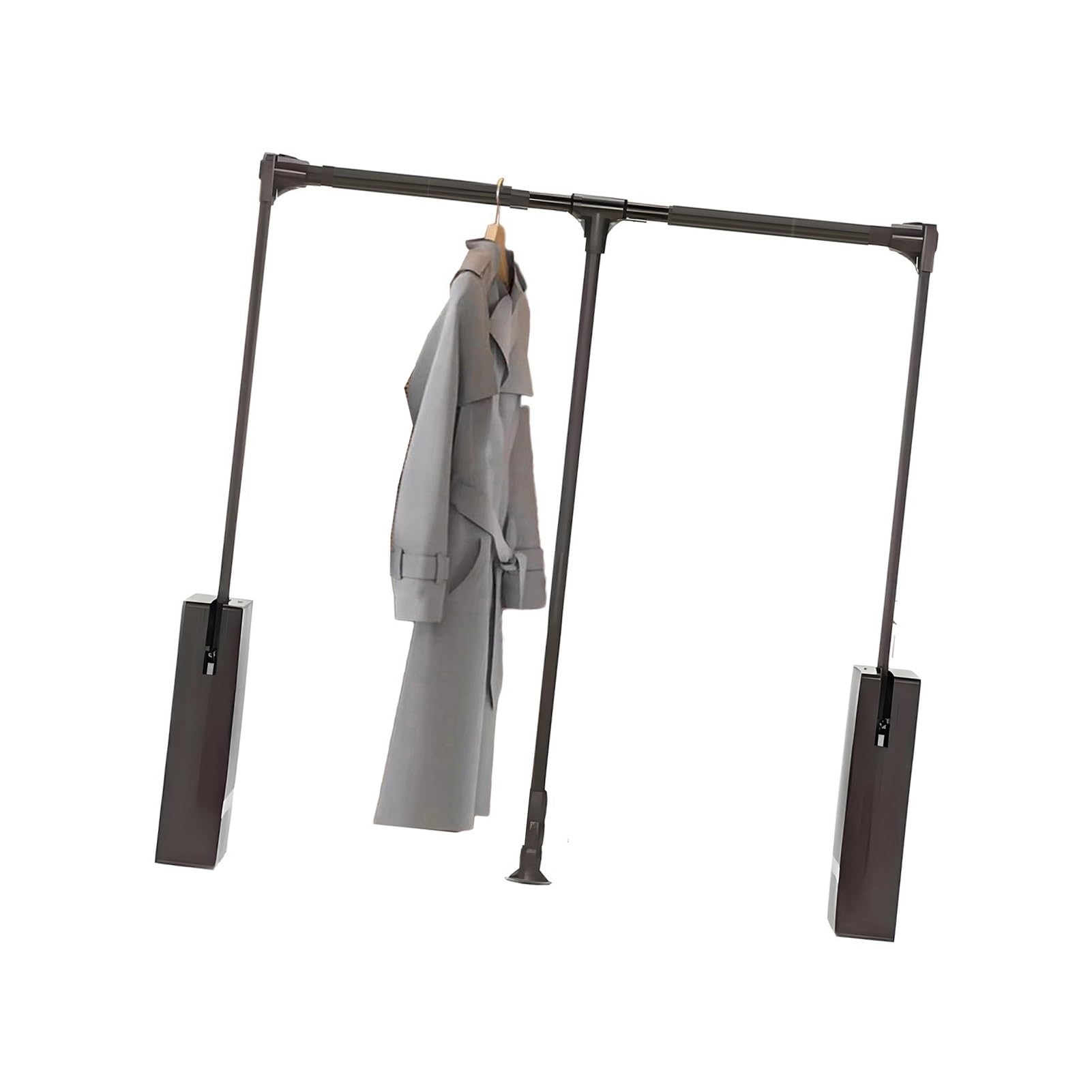 GTHTUHFD Wardrobe Clothes Hanger Rod,Adjustable Telescopic Pull-Down Clothes Bar,For Cloakroom,20Kg/44Lbs Load Capacity,Color 2-W-550-660mm