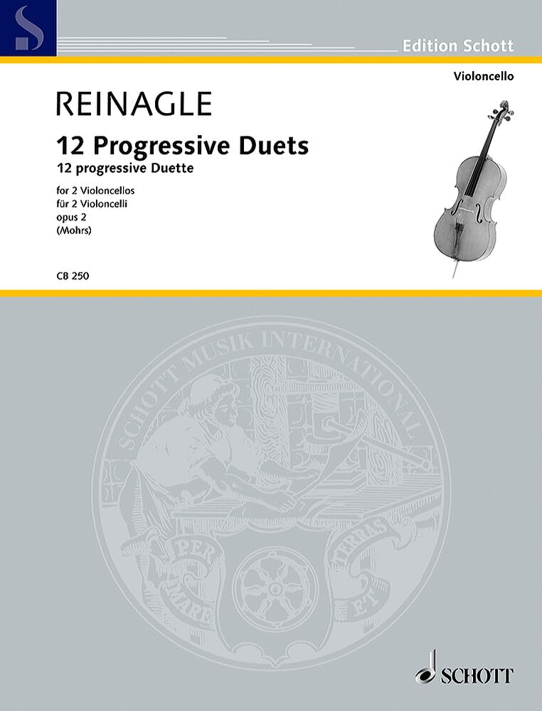 12 Progressive Duets: op. 2. 2 cellos. Partition d'exécution.
