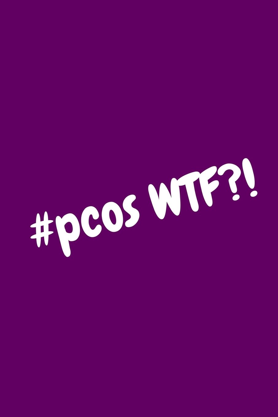 #pcos WTF?!: Top Half Page Blank, Bottom Half Page Lined (6x9)Notebook/Journal